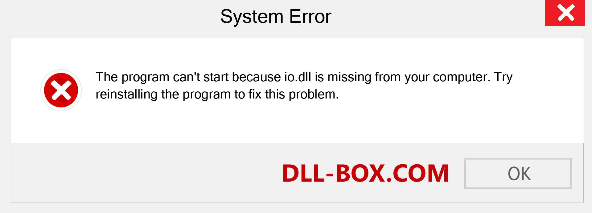  io.dll file is missing?. Download for Windows 7, 8, 10 - Fix  io dll Missing Error on Windows, photos, images